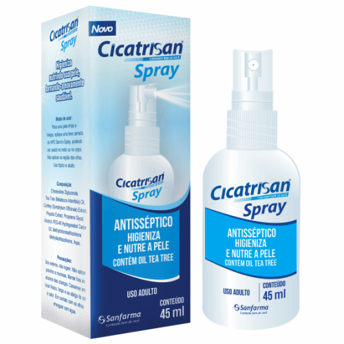 Antisséptico Cicatrisan Spray 45ml SANFARMA - 1002 Antisséptico Cicatrisan Spray 45ml SANFARMA - 1002